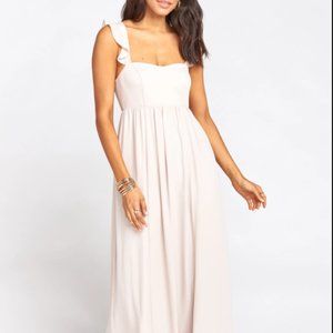 June Maxi Dress in Show Me The Ring Crisp - hemmed for 5'4" in 3" heels